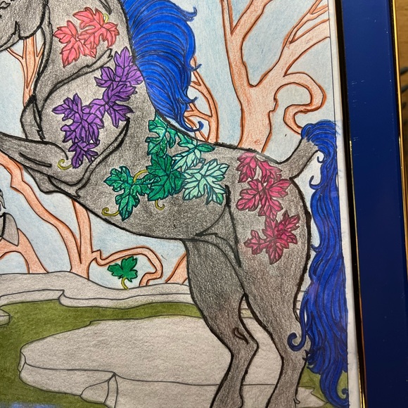 8x10 glass frame of “black beauty “ fairy tale show unicorn - Picture 5 of 8